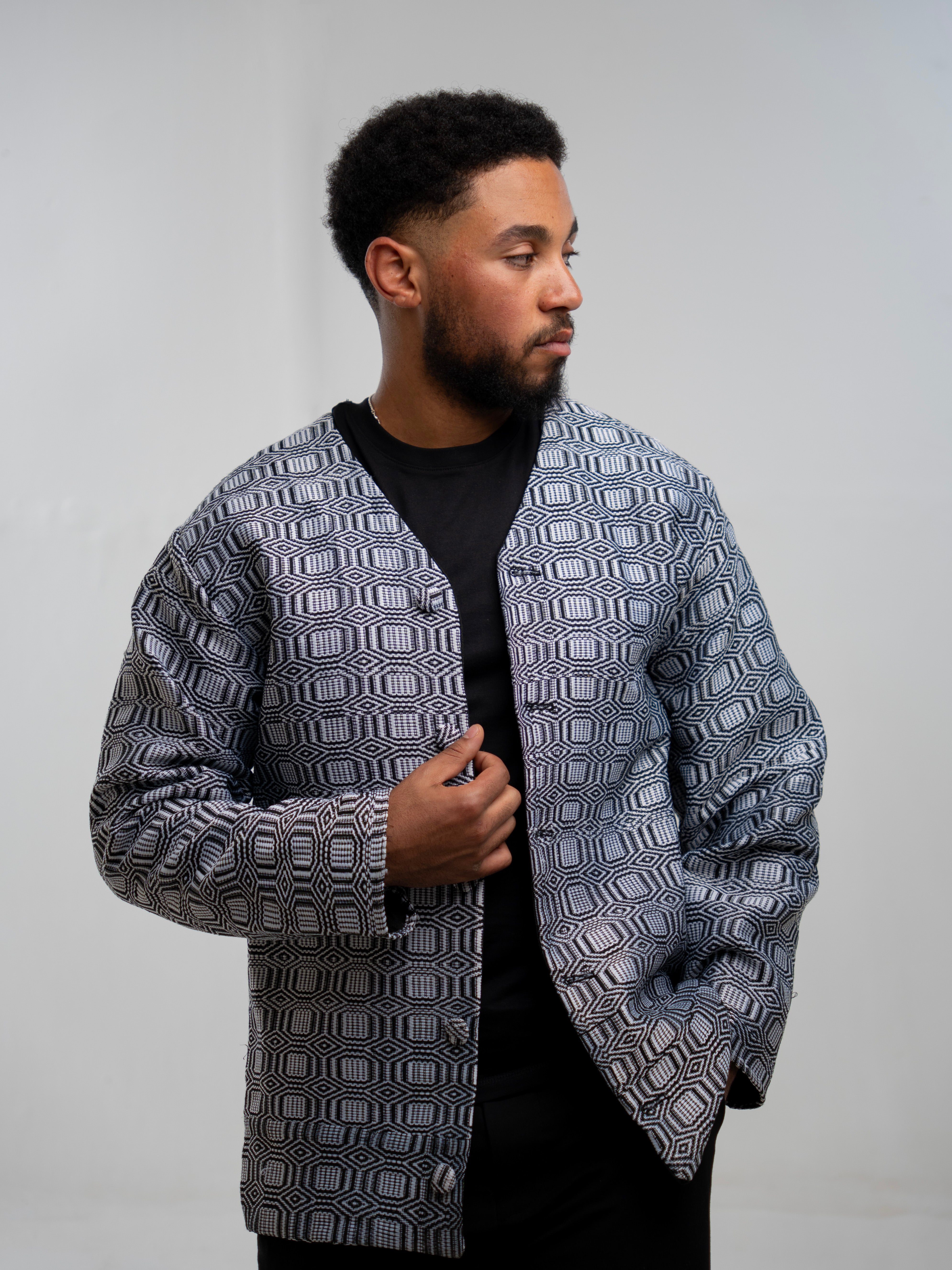 Tilet Cardigan l Long l Black/white