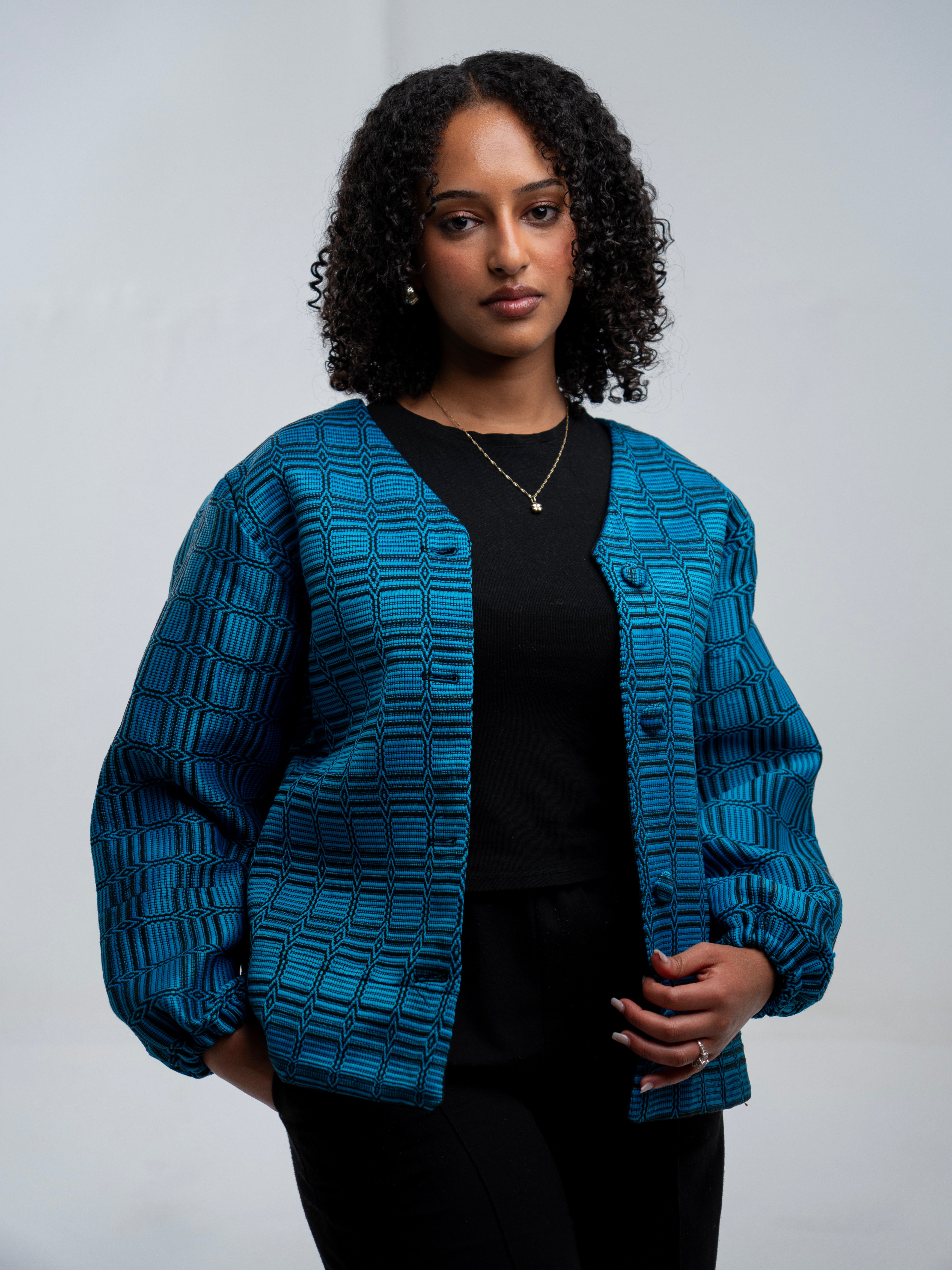 Tilet Cardigan l Long l Blue