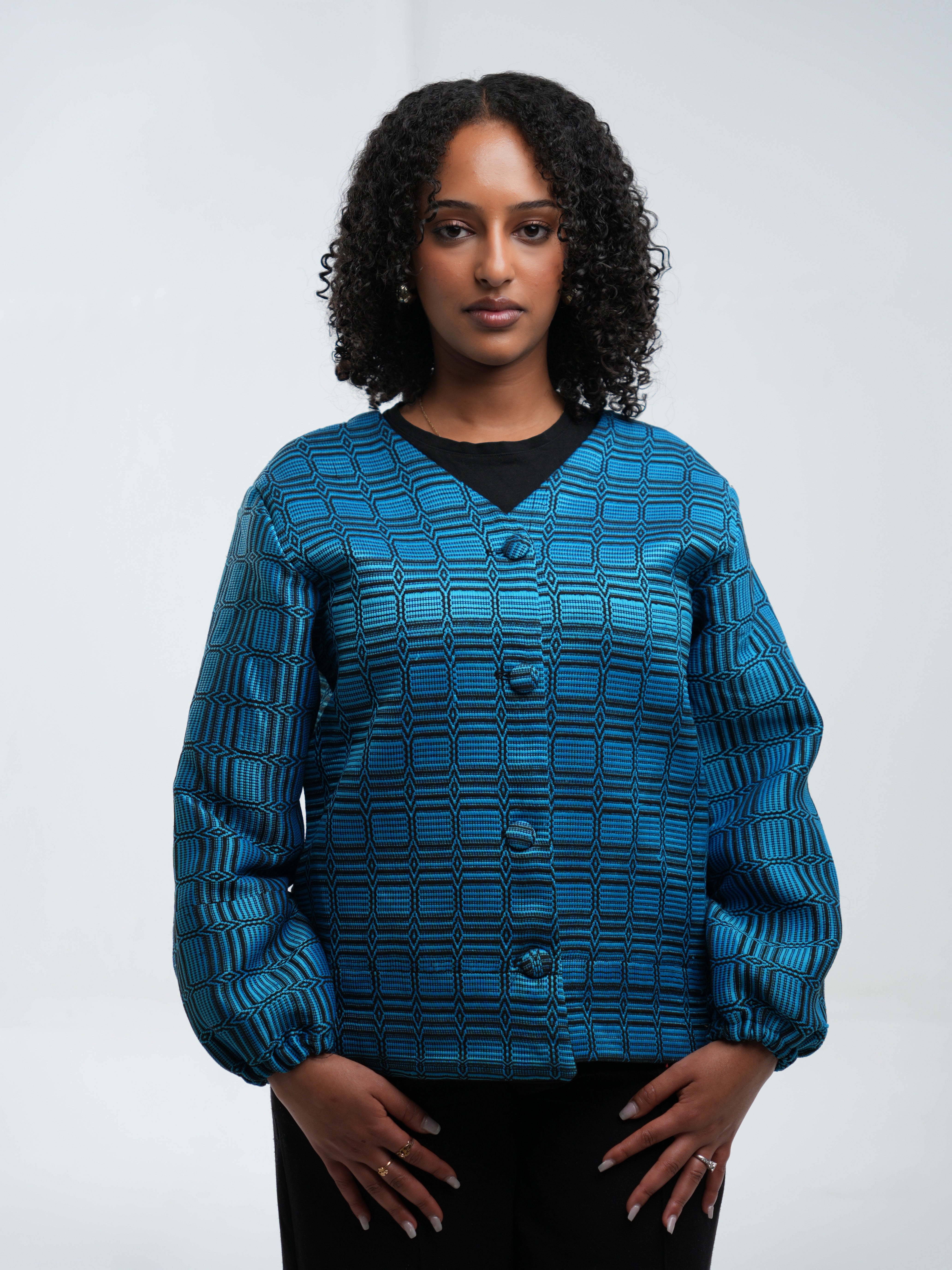 Tilet Cardigan l Long l Blue