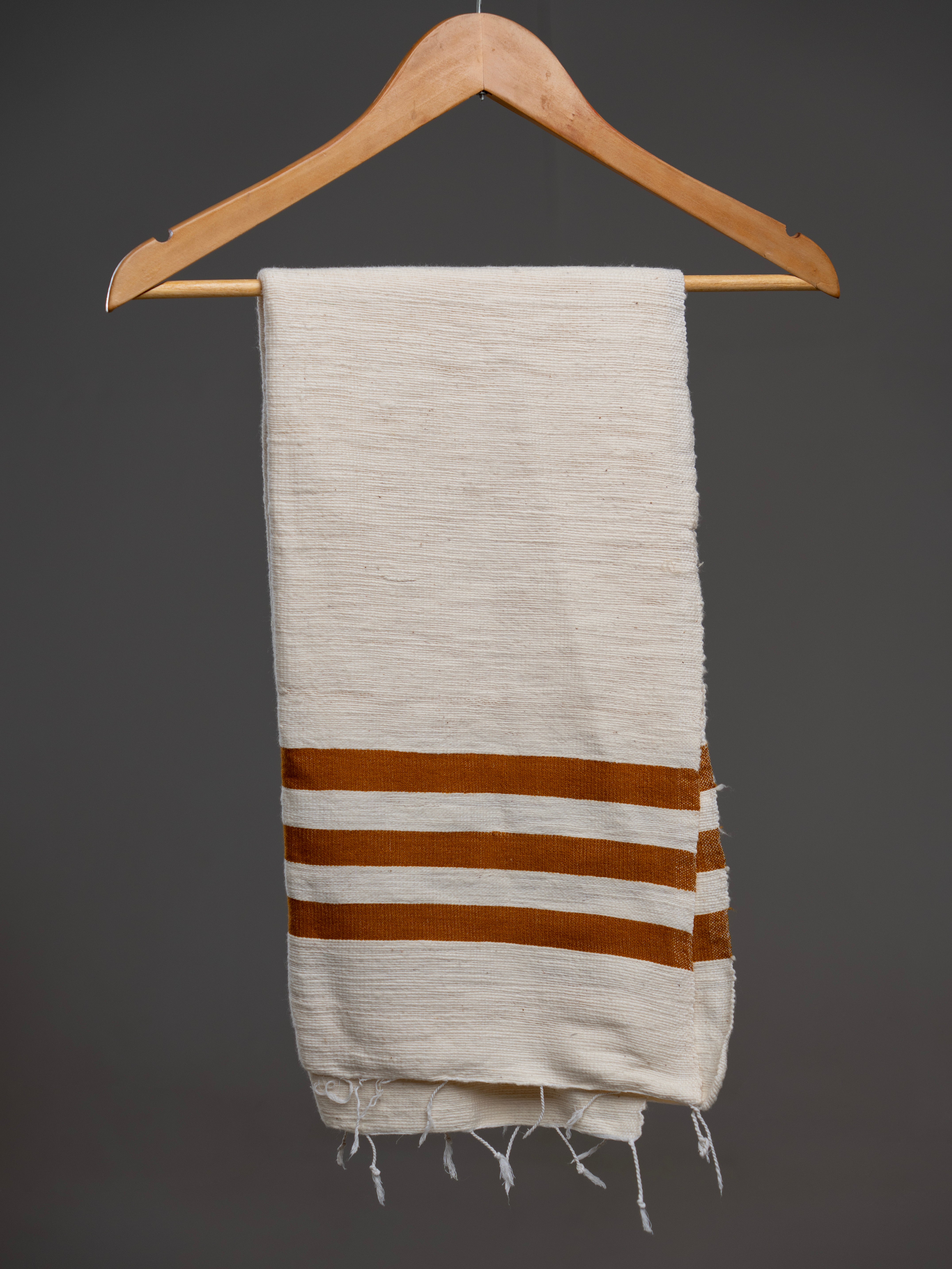 Handwoven Scarf l Brown Stripe