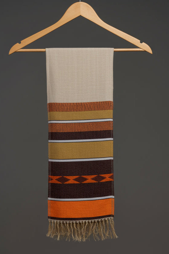 Handwoven Scarf l Beige