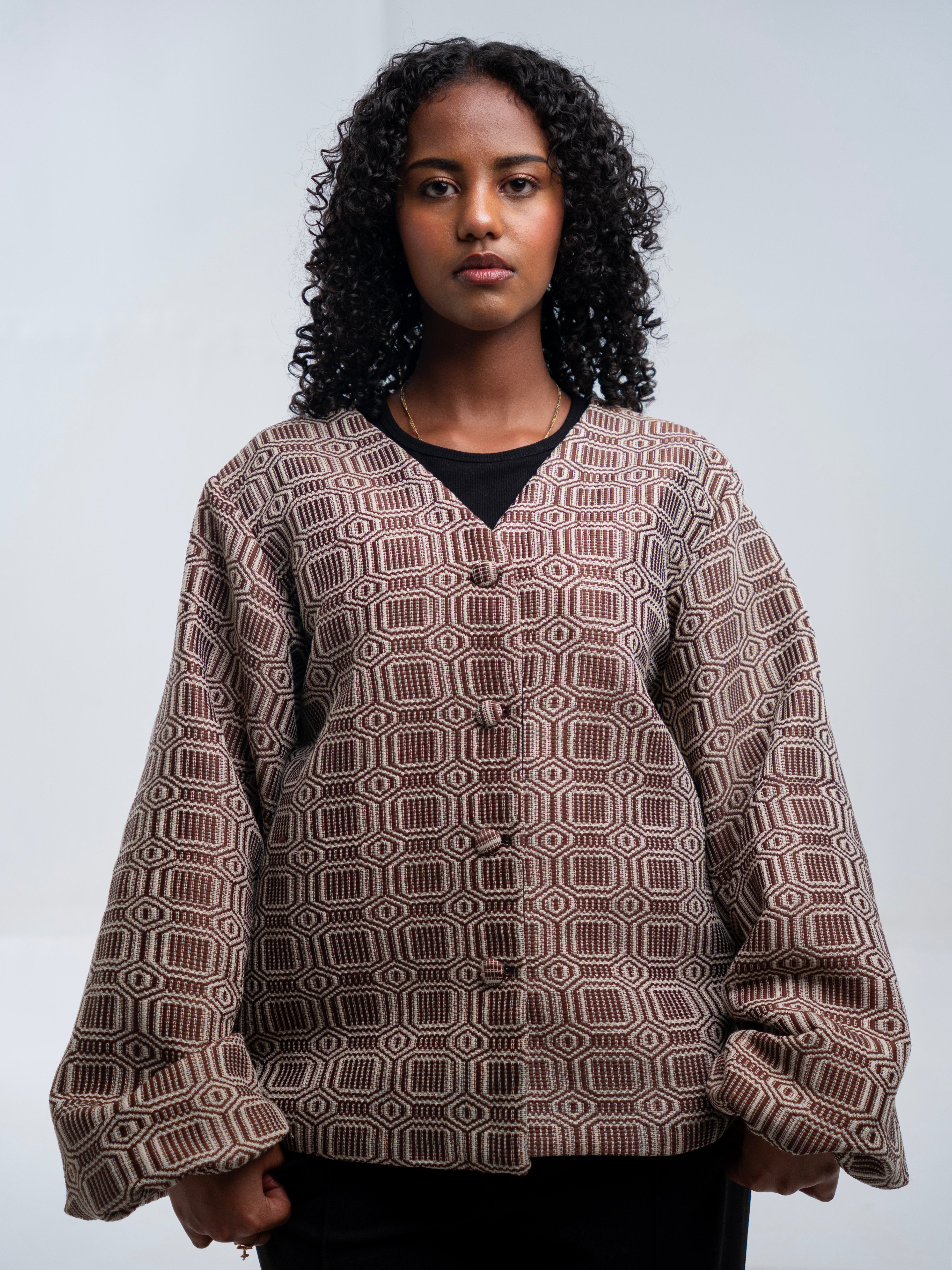 Tilet Cardigan l Long l Brown