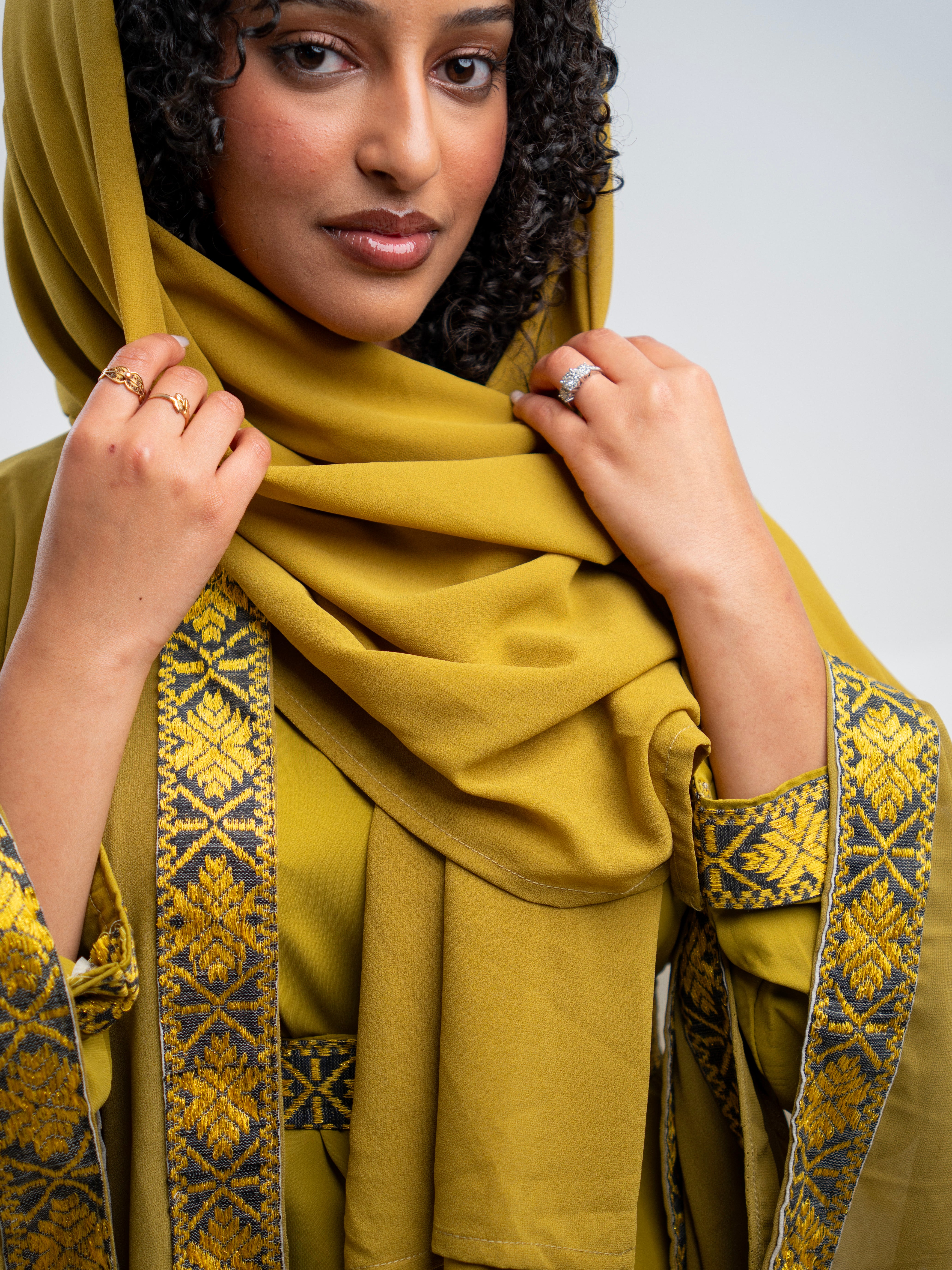 Olive Green Abaya Set